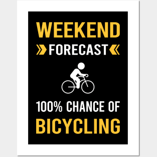 Weekend Forecast Bicycling Bicycle Bicyclist Cycling Cycle Cyclist Posters and Art